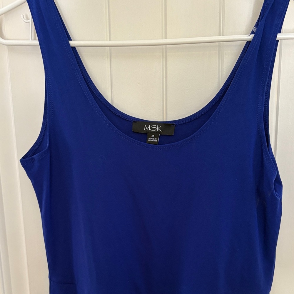 MSK Sleeveless Scoop-Neck Maxi Dress in Royal Blue - Picture 2 of 5